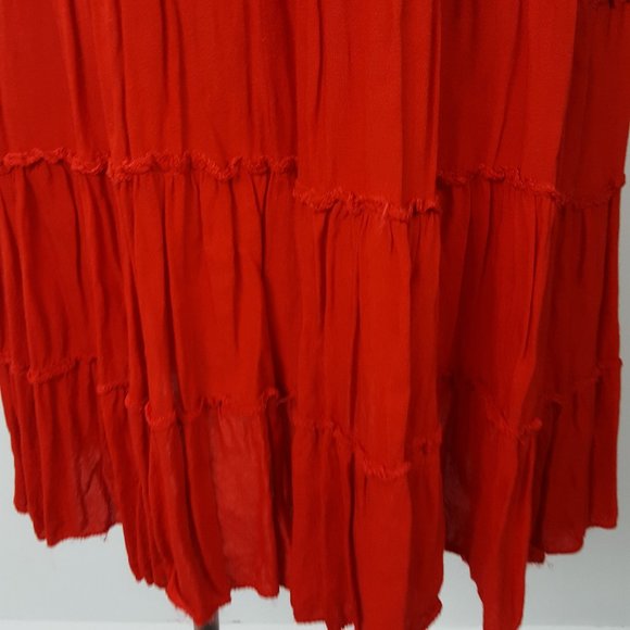 Smocked Dress or Skirt Red for Women Small or Medium - Picture 5 of 8